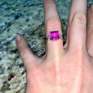 Pink sapphire ring